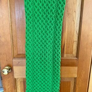 Rag & Bone Green Cable Knit Scarf